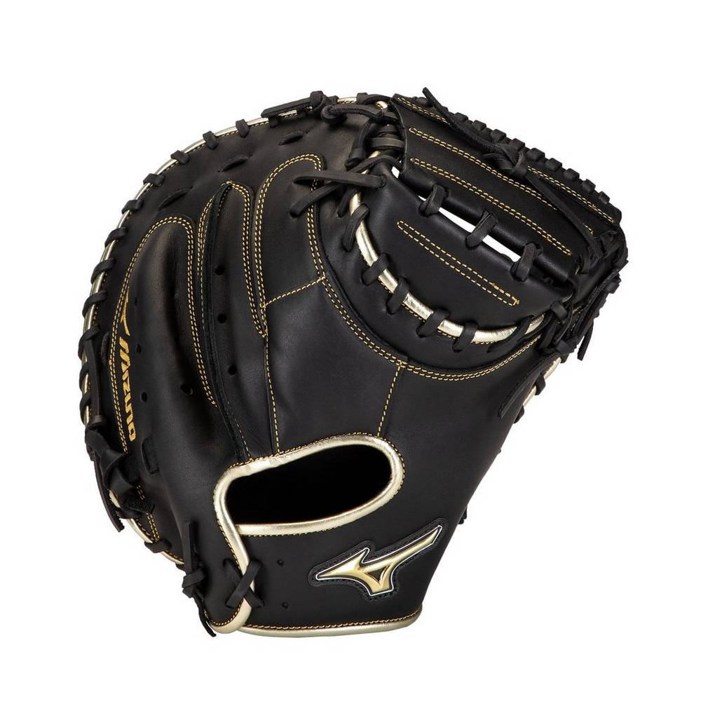 Catchers Mitt Mizuno Baseball MVP Prime SE 34" - Homem - Pretas/Douradas - HGZCW9217